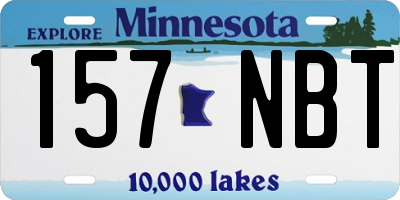 MN license plate 157NBT