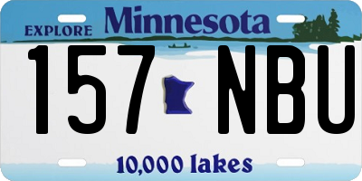 MN license plate 157NBU