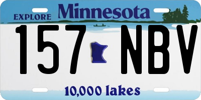 MN license plate 157NBV