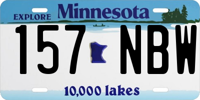MN license plate 157NBW