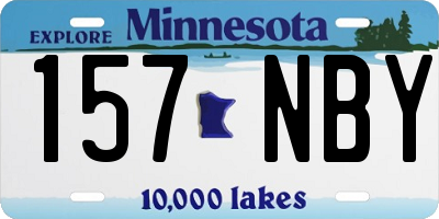 MN license plate 157NBY