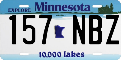 MN license plate 157NBZ