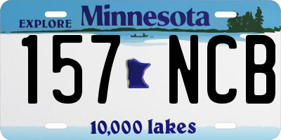 MN license plate 157NCB