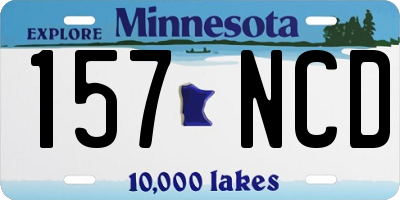 MN license plate 157NCD