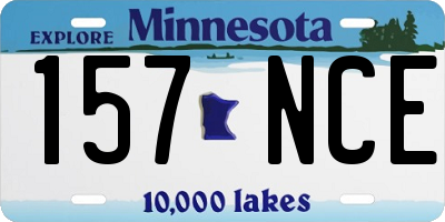 MN license plate 157NCE