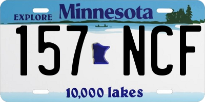 MN license plate 157NCF