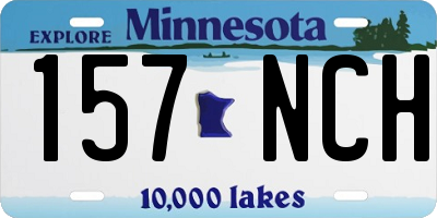 MN license plate 157NCH