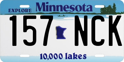 MN license plate 157NCK