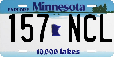 MN license plate 157NCL