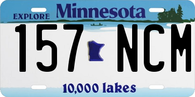 MN license plate 157NCM