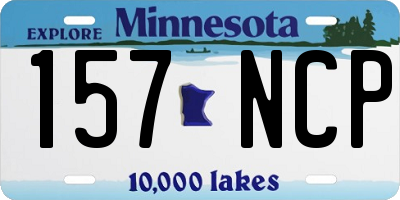 MN license plate 157NCP