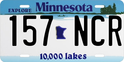 MN license plate 157NCR