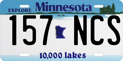 MN license plate 157NCS