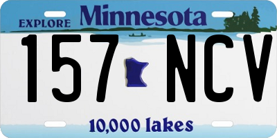 MN license plate 157NCV