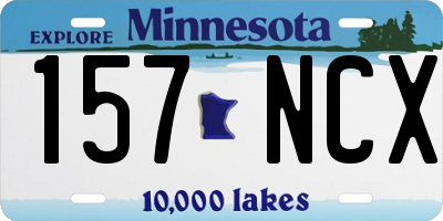MN license plate 157NCX