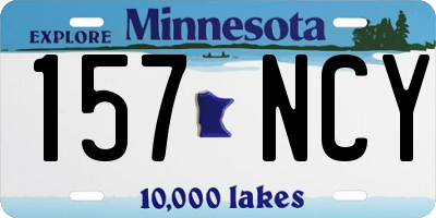 MN license plate 157NCY