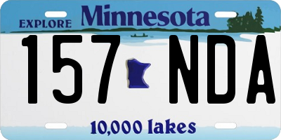 MN license plate 157NDA