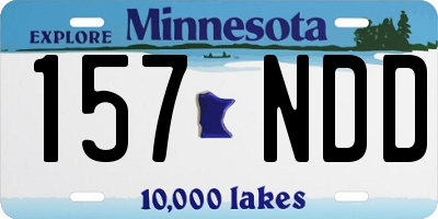 MN license plate 157NDD