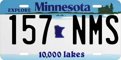 MN license plate 157NMS