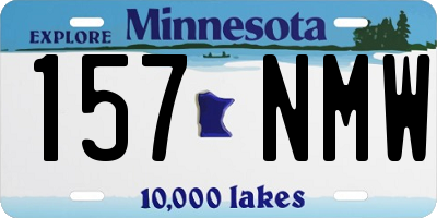 MN license plate 157NMW