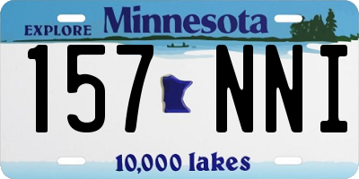MN license plate 157NNI