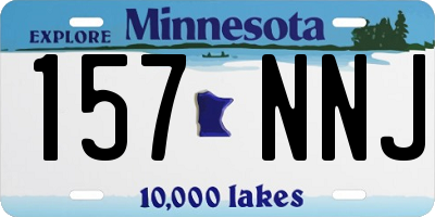 MN license plate 157NNJ