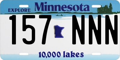 MN license plate 157NNN