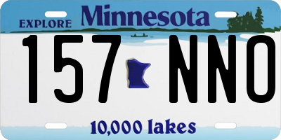 MN license plate 157NNO