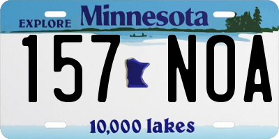 MN license plate 157NOA