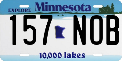 MN license plate 157NOB