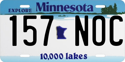MN license plate 157NOC