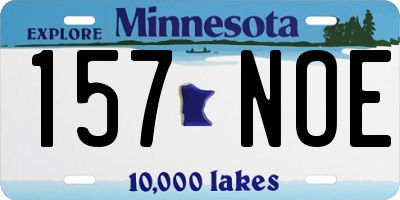 MN license plate 157NOE