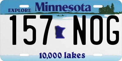 MN license plate 157NOG