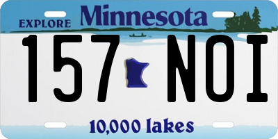 MN license plate 157NOI