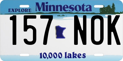 MN license plate 157NOK