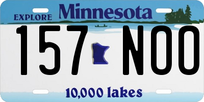 MN license plate 157NOO
