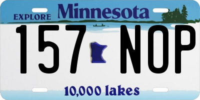 MN license plate 157NOP