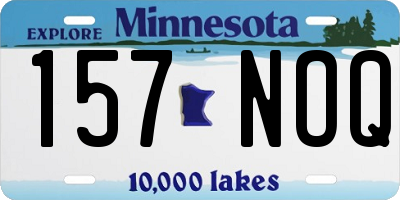 MN license plate 157NOQ
