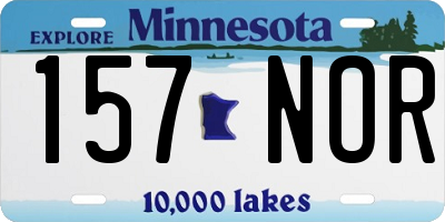 MN license plate 157NOR