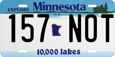 MN license plate 157NOT