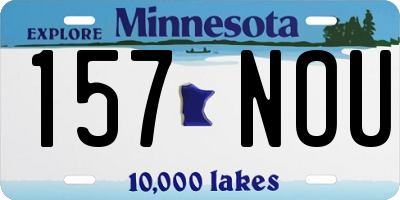 MN license plate 157NOU