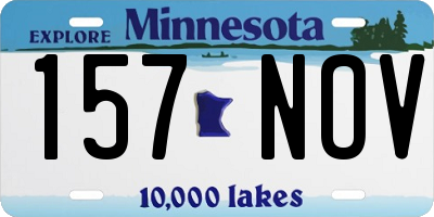 MN license plate 157NOV