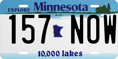 MN license plate 157NOW