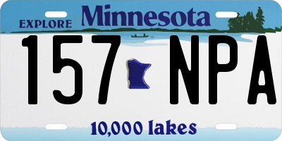 MN license plate 157NPA