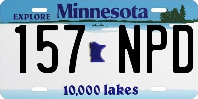 MN license plate 157NPD