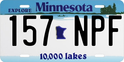 MN license plate 157NPF