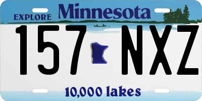 MN license plate 157NXZ