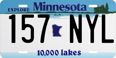 MN license plate 157NYL