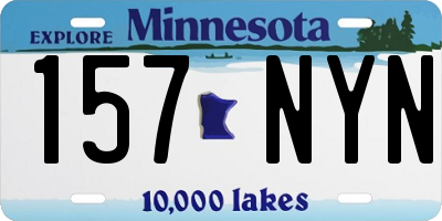 MN license plate 157NYN