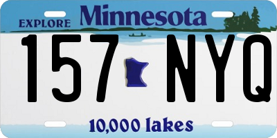 MN license plate 157NYQ